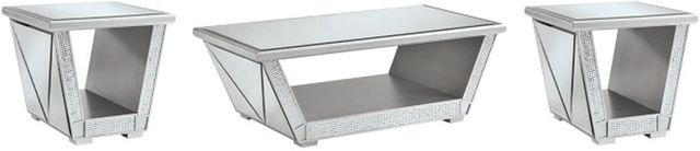 Signature Design by Ashley® Fanmory 3-Piece Silver Finish Living Room Table Set-0