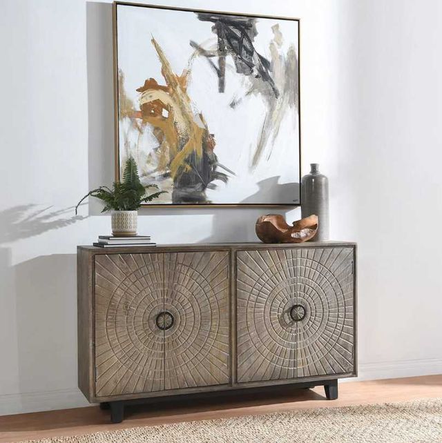 Classic Home Vivienne Distressed Taupe Sideboard-1