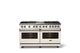 Viking® 5 Series 60" Pure White Pro Style Dual Fuel (NG) Range with Brushed Brass Trim-3