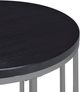 Elements International Ester Black End Table with Chrome Base-4