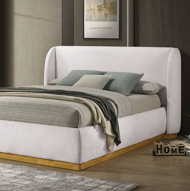 Furniture of America® Whitman White/Natural Oak Queen Panel Bed-3