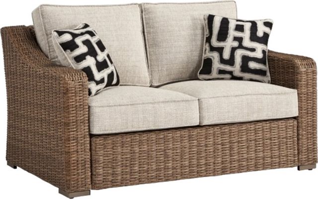 Beachcroft Outdoor Loveseat with Cushion - Beige Beachcroft Outdoor Loveseat with Cushion - Beige