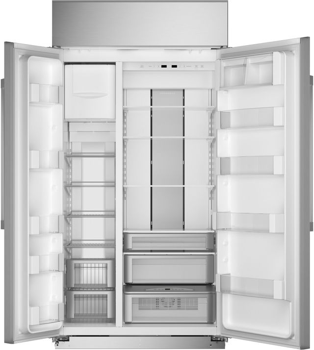 Monogram® 42 in. 25.1 Cu. Ft. Stainless Steel Built In Counter Depth Side-by-Side Refrigerator-2
