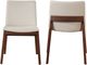 Moe's Home Collection Deco 2-Piece Cream White PVC Dining Chair Set-4