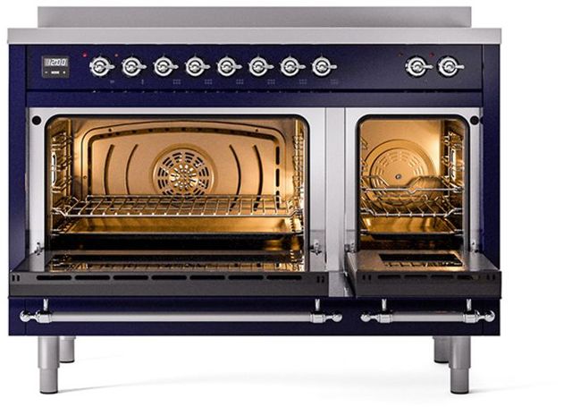 Ilve® Nostalgie II Series 48" Midnight Blue Pro Style Induction Range-2