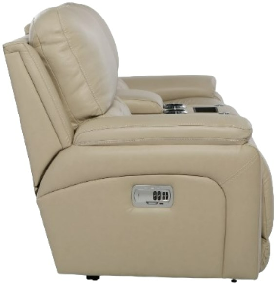 La joie様 La-Z-Boy® Jay Linen Manual Reclining Loveseat with Console