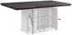 ACME Furniture Cargo Antique Walnut Dining Table with White Base-2