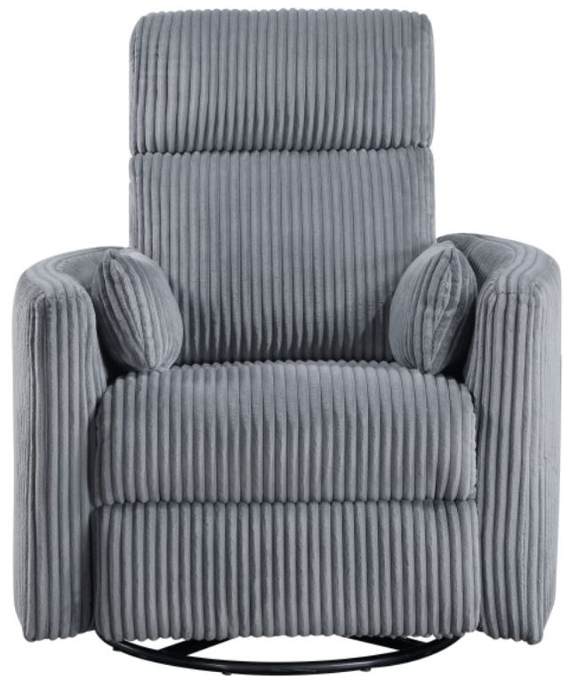 Homelegance® Traverse Gray Manual Swivel Glider Reclining Chair-2