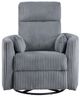 Homelegance® Traverse Gray Manual Swivel Glider Reclining Chair-2