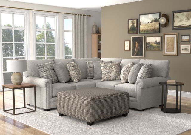 Jackson Furniture Livingston 3-Piece Linen Curved Sectional-4