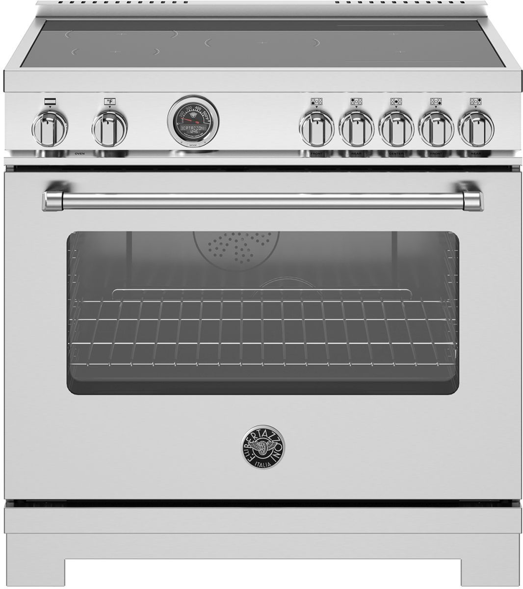 Bertazzoni Master Series 36" Fingerprint Resistant Stainless Steel Pro Style Induction Range