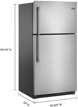 Maytag® 33" 21.2 Cu. Ft. Fingerprint Resistant Stainless Steel Top Freezer Refrigerator-2