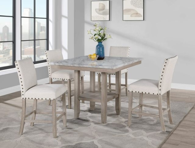 Global Furniture USA D4010BT 5-Piece Natural/White Occasional Table Set-1