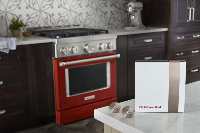 KitchenAid® Bronze Commercial-Style Range Handle Medallion Kit-2