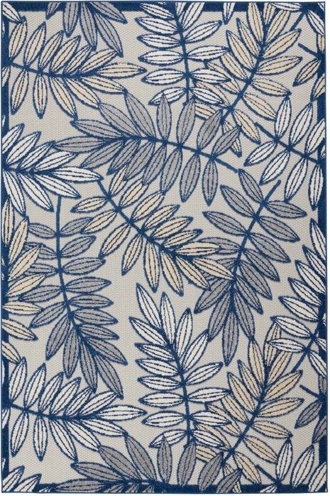 Nourison Home™ Aloha Ivory Navy 5'x8' Area Rug-0