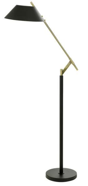 Stylecraft Brigg Black/Gold Floor Lamp-0
