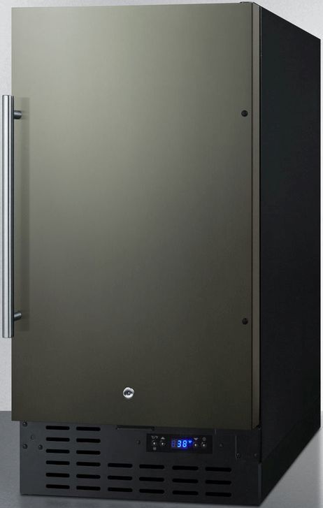 Summit® 2.7 Cu. Ft Black Stainless Steel Under the Counter Refrigerator-1