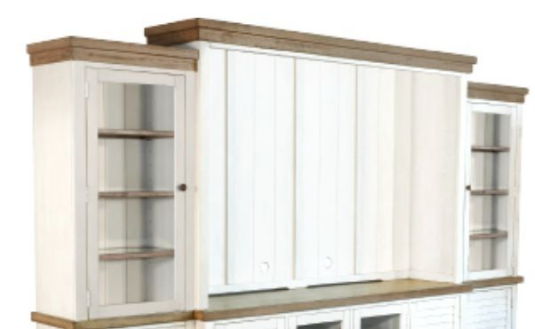 Sunny Designs™ Pasadena Buckskin/Marble White Entertainment Wall-1