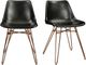 Moe's Home Collection Omni 2-Piece Black Dining Side Chair Set-4