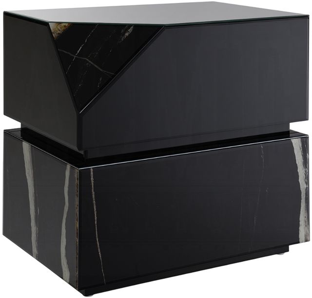 ACME Furniture Drisana Black Mirrored End Table-0