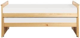 Mazin Furniture Bartly Natural Pine Twin/Twin Youth Captains Bed With Trundle-0