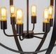 YHD Spherical Matte Black 6-Light Chandelier-3
