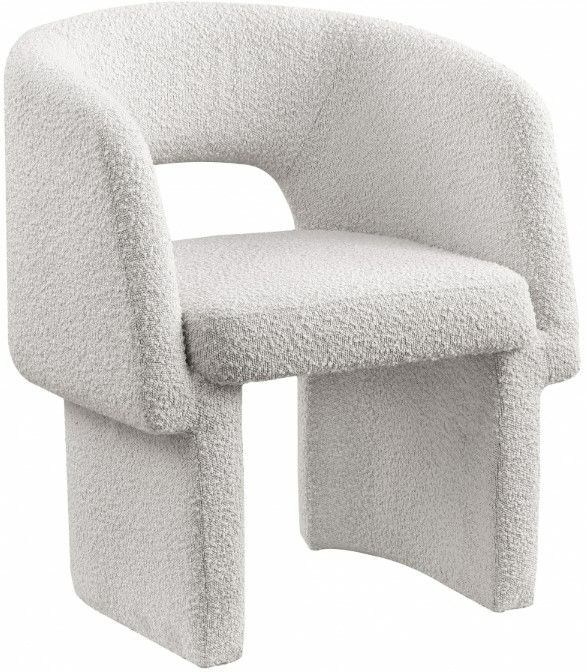 Meridian Furniture Emmet Cream Boucle Dining Chair-0