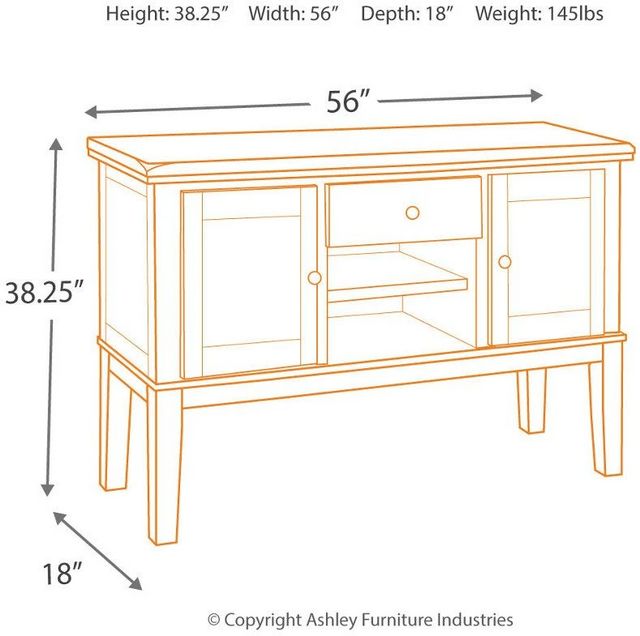 Signature Design by Ashley® Haddigan Dark Brown Dining Server-3