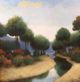 Stylecraft By The Waterways I Beige/Blue/Green/Light Blue/Orange/White Wall Art-1