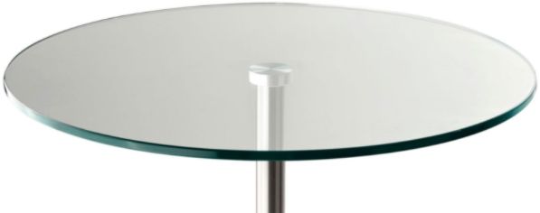 Adesso® Blythe Glass Top End Table with White Marble Base-1