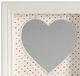 A & B Home White Framed Heart Wall Mirror-1