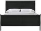 Elements International Louis Philippe Black Twin Sleigh Bed-1