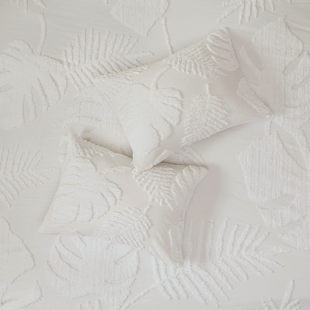 Madison Park Bahari Tufted Cotton Chenille Palm Comforter - Thumbnail 2