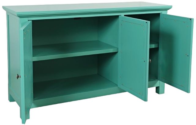 Jofran Inc. Isabella Aqua 54" Mirrored Accent Cabinet-3