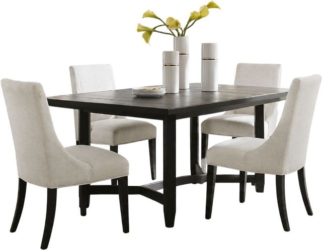 aspenhome® Camden 5-Piece Beige/Domino Upholstered Dining Set-0