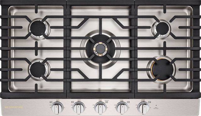 LG SIGNATURE 36" Stainless Steel UltraHeat™ Gas Cooktop with EasyClean®-0