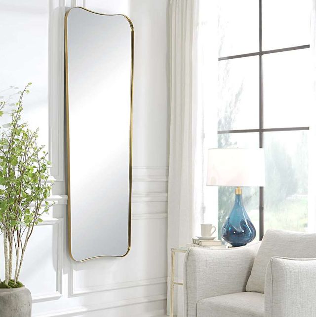 Uttermost® Belvoir Antique Brass Large Mirror-1