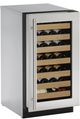 U-Line 2000 Series 18" 3.6 Cu. Ft. Stainless Frame Built-In or Freestanding Wine Cooler-0