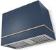 La Cornue CornuFé Loge 44" Winter Sky Wall Mounted Range Hood with Polished Brass Trim-0