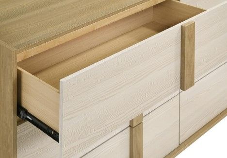 Coaster® Hyland Natural/White Dresser and Mirror  -3