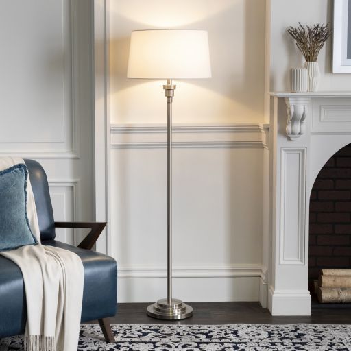 Surya Bingham Nickel Floor Lamp-2