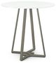 Amisco Customizable Dirk 42" White Glass Bar Table-0