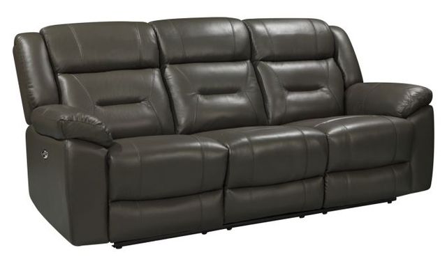 New Classic® Home Furnishings Sebastian Gray Sofa with Dual Recliner-0