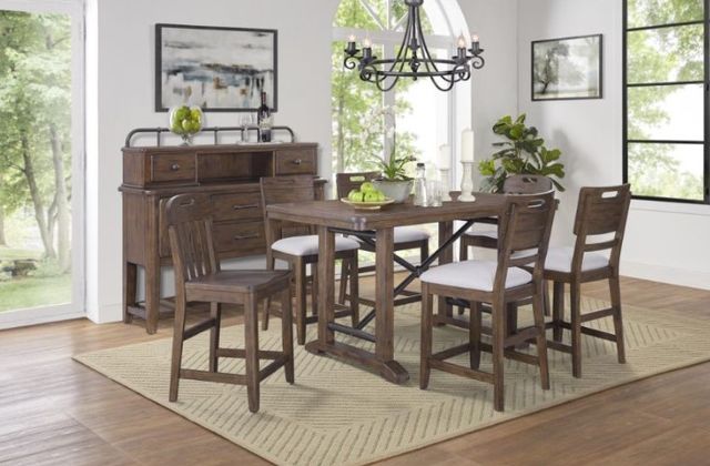Bernards Danville Brown Slat Counter Chair-1