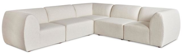 Bassett® Furniture Clyde 2-Piece White L-Shaped Sectional Set-0