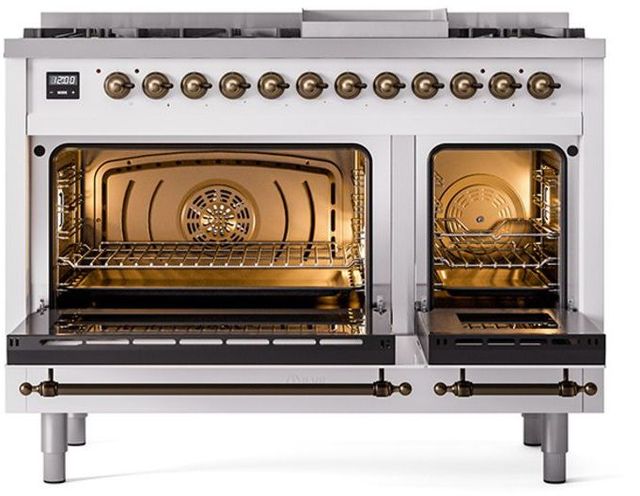 Ilve® Nostalgie II Series 48" Custom RAL Color Pro Style Dual Fuel Range-2
