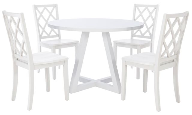 Powell® Maui 5-Piece White Dining Table Set-0