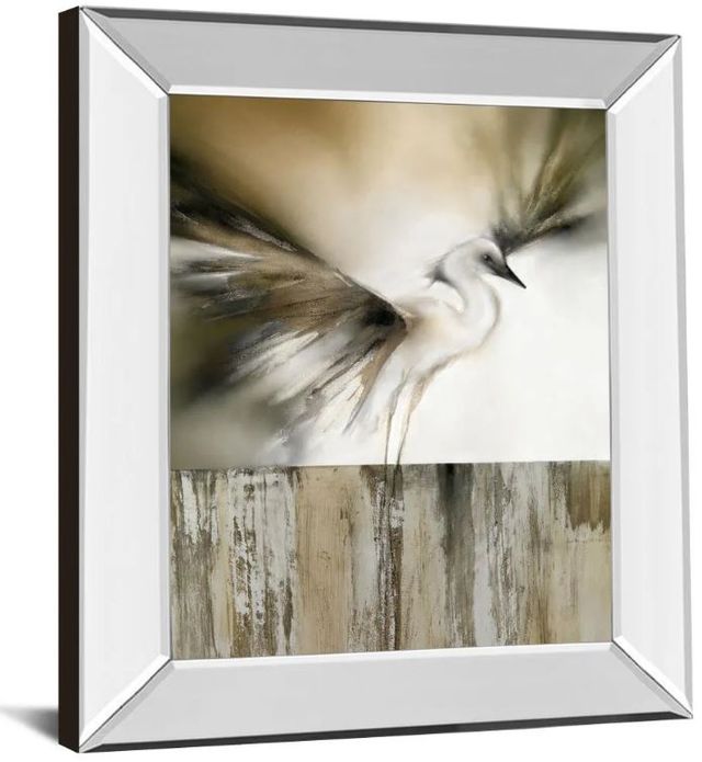 Classy Art Moonlight Landing and the Egret by J.P Prior Mirror Framed Wall Art-1