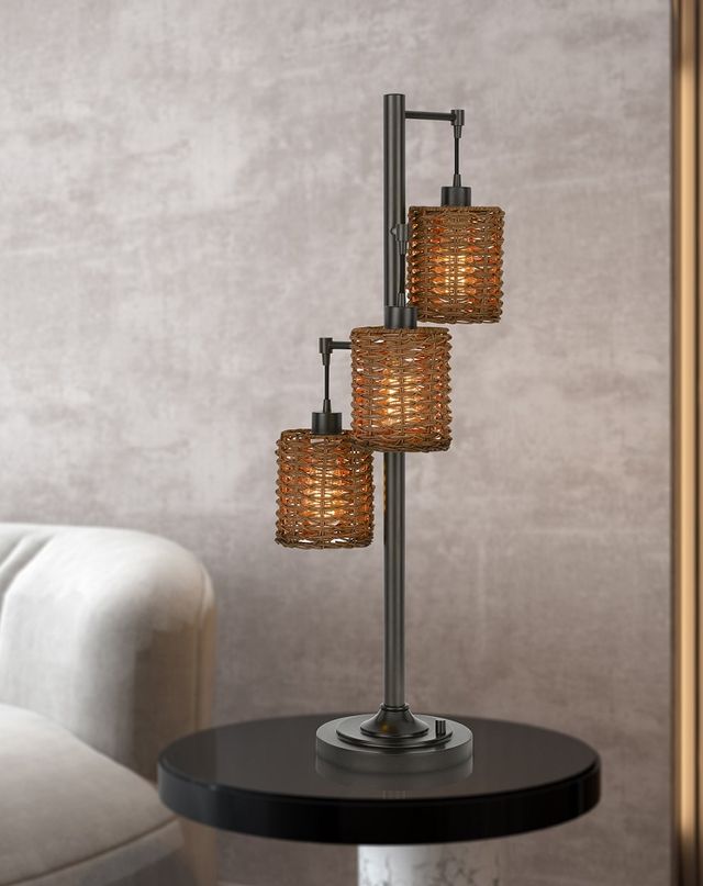 Cal® Lighting & Accessories Connell Dark Bronze Table Lamp-1