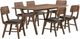 New Classic® Home Furnishings Thea 7-Piece Black/Walnut Dining Set-0